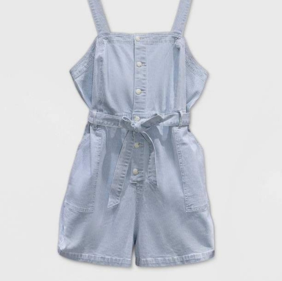 Universal Thread Pants - Women Plus Size Blue Denim Jumpsuit Romper size 16